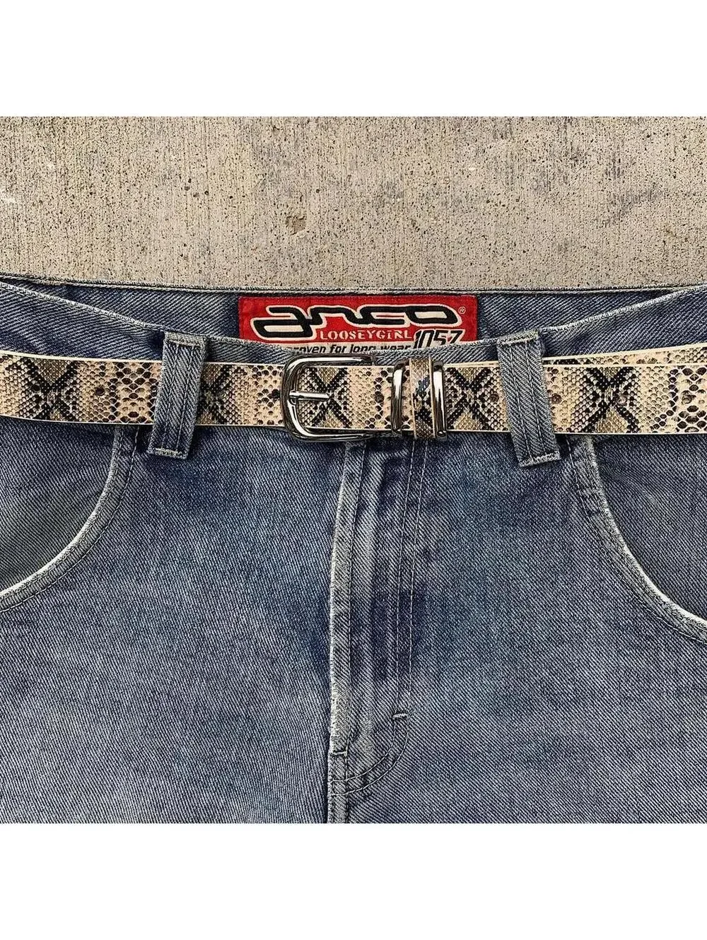 Y2K Punk Blue Navy Belt 41 Inch